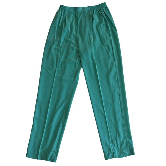 NWT 2 Piece Pant Suit Set Blouse Ribbed Dress Shirt Top Outfit USA Medium - Picture 9 of 15